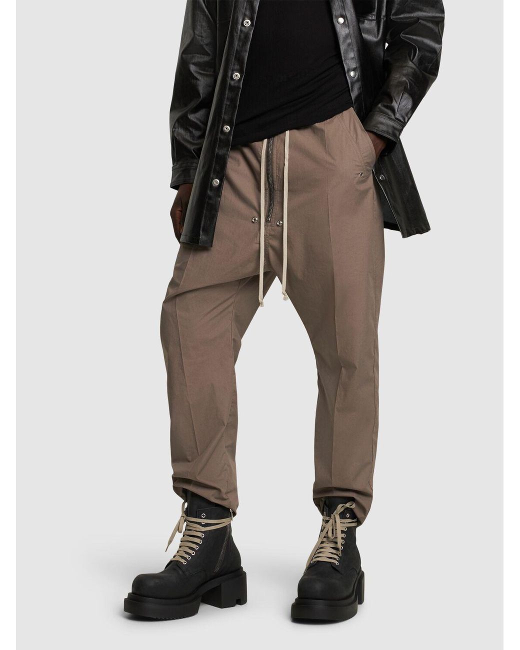 メンズ Rick Owens Low Army Bogun レザーブーツ ブラック | Lyst