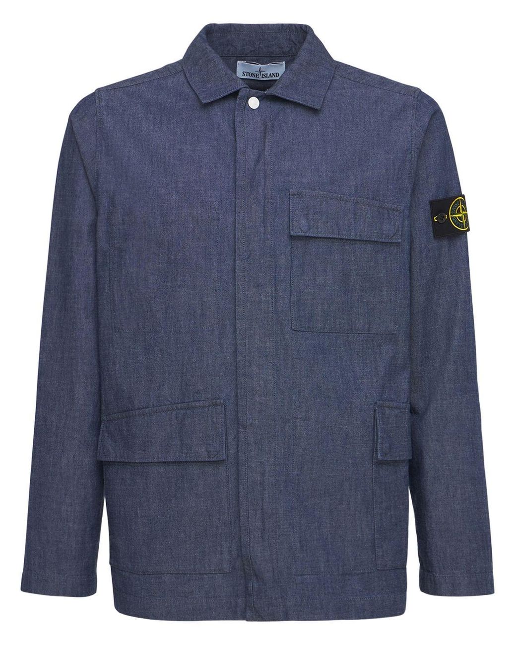 stone island washed canvas overshirt