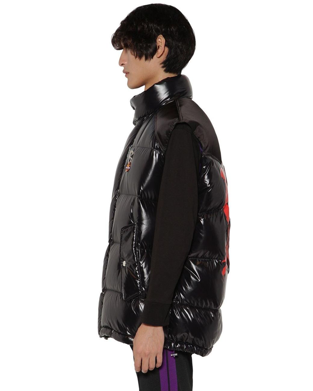 Moncler Genius Synthetic Palm Angels Buzz Nylon Down Vest in Black for Men  | Lyst