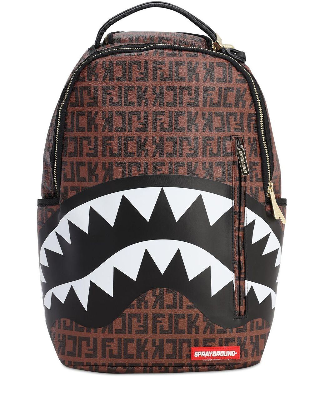 Sprayground Offended Shark Backpack (Brown) 2185-BRN