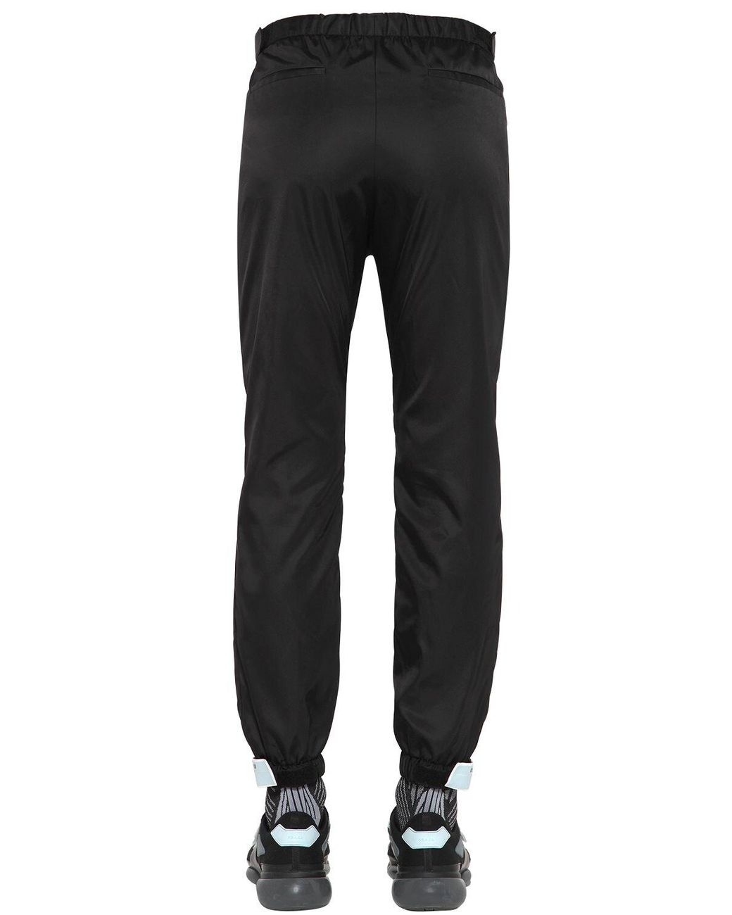 Prada Nylon Gabardine Track Pants in Black for Men | Lyst