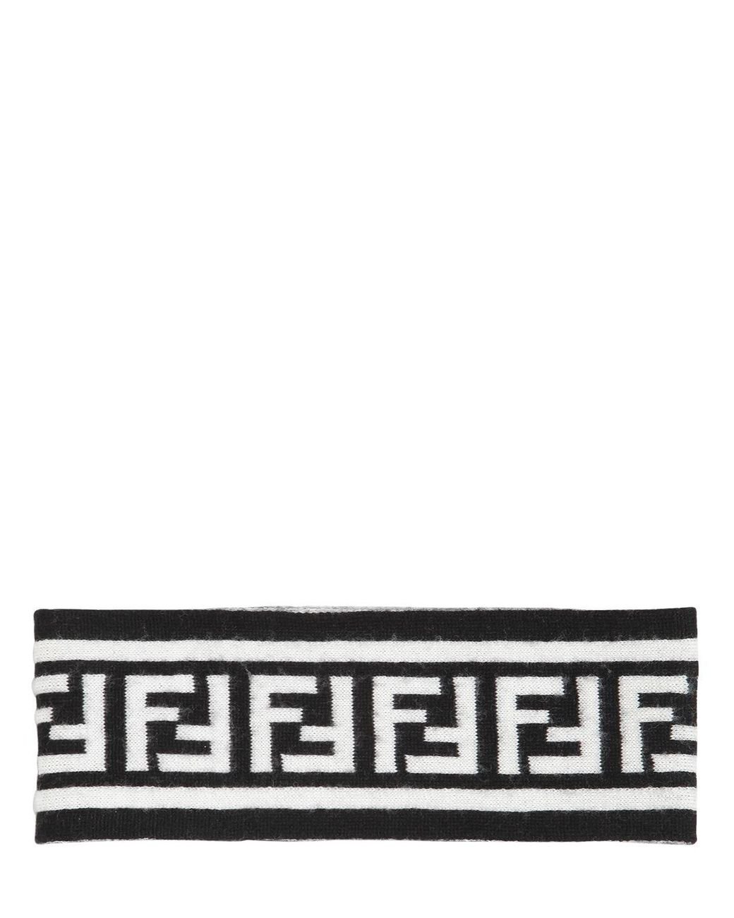 Fendi Ff Motif Headband in Black for Men Lyst
