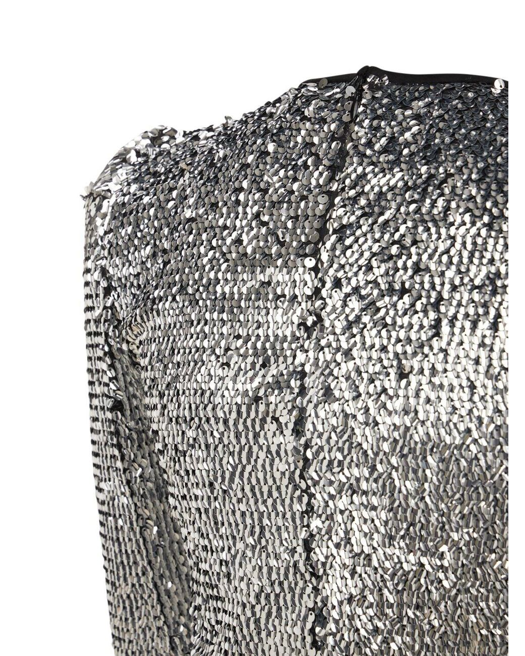 Isabel Marant Eliwen Sequined Top in Silver (Grey) - Save 17% | Lyst Canada