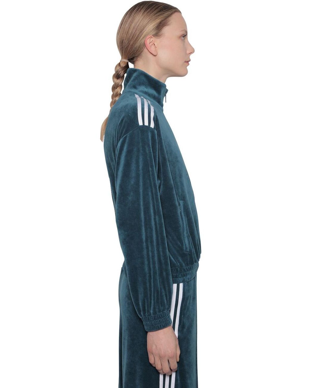 Women's Blue Bellista Velvet Sweatshirt Women's Blue Bellista Velvet Sweatshirt