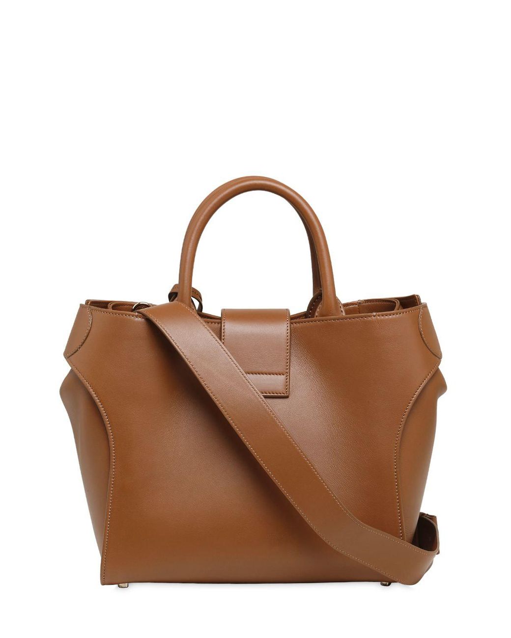 Roger Vivier Small Pilgrim De Jour Leather Bag in Brown Lyst