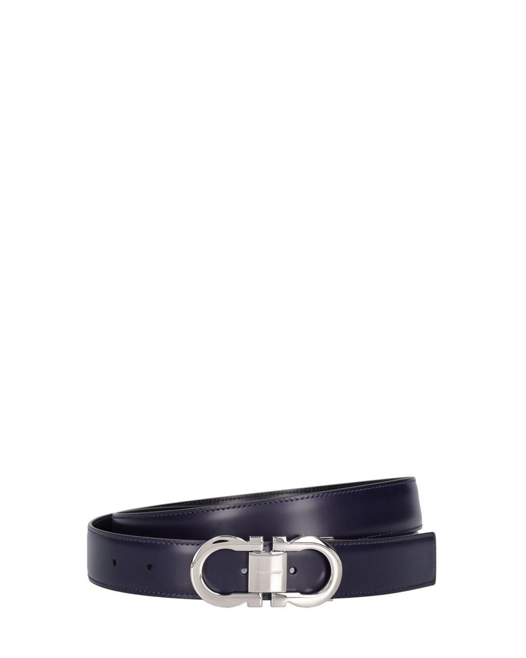 Ferragamo 3mm Leather Double Belt in White for Men Lyst UK