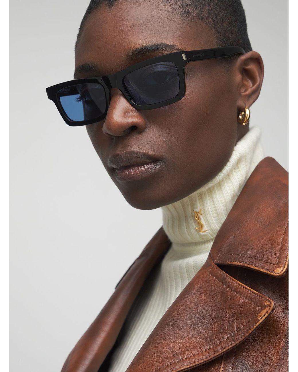 Saint Laurent Sl 461 Betty Squared Acetate Sunglasses in Black | Lyst Canada