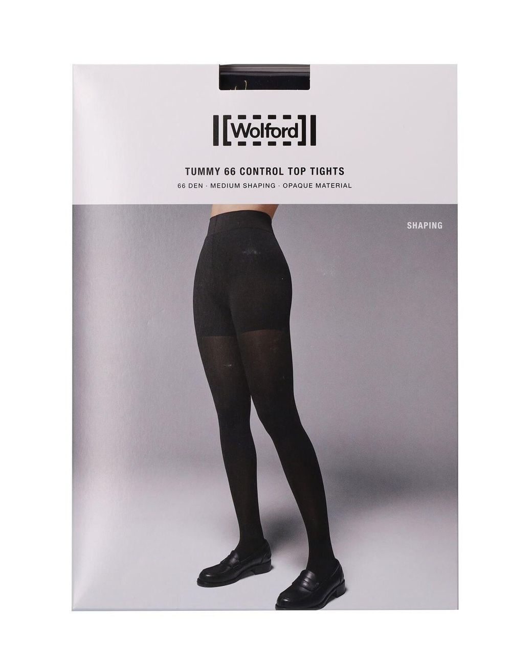 Wolford Tummy 66 Denier Control Top Tights in Gray Lyst