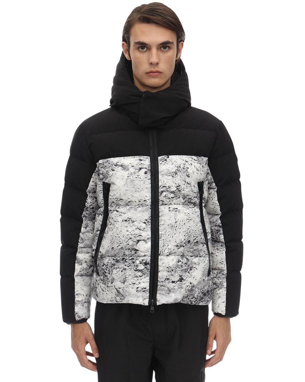 Moncler Panelled Puffer Jacket in Black for Men | Lyst Canada