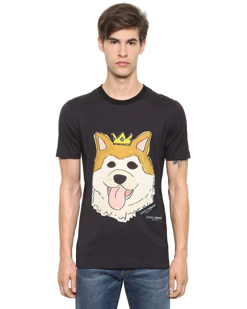 Dolce & Gabbana Year Of The Dog Cotton Jersey T-shirt in Black for Men ...