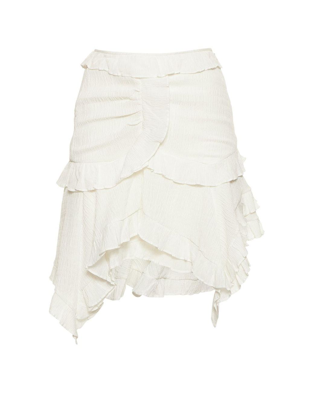 Geneva Ruffled Mini Skirt Isabel Marant en coloris Blanc | Lyst