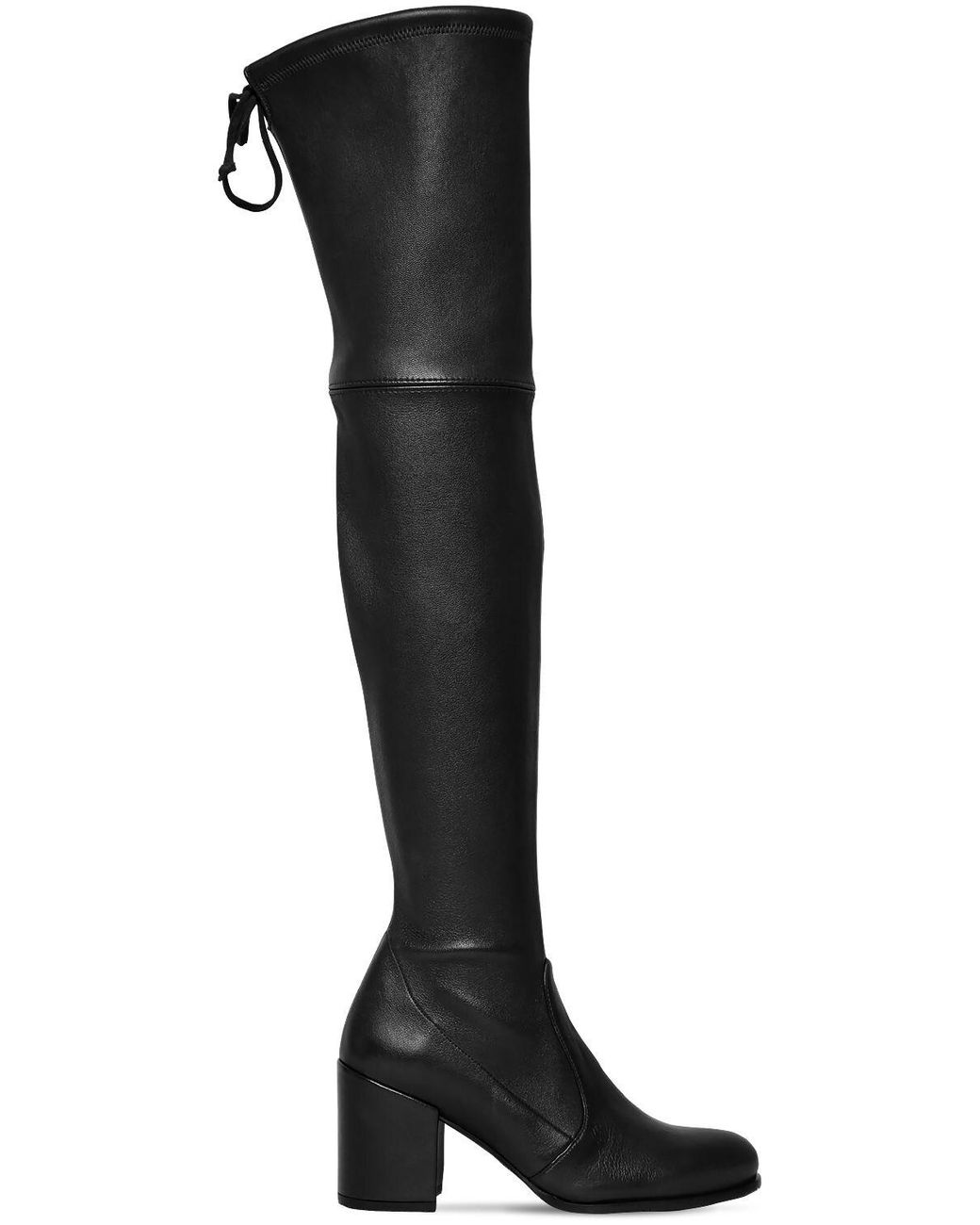 Stuart Weitzman 70mm Tieland Stretch Leather Boots in Black - Lyst