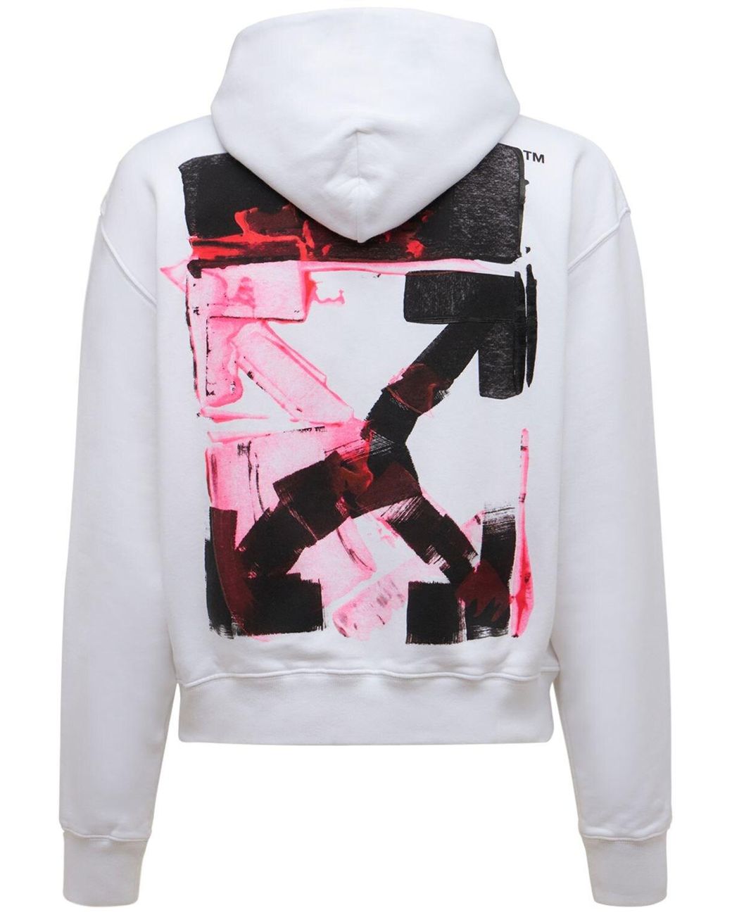 Off-White c/o Virgil Abloh Acrylic Arrow Over Cotton Hoodie in Grey for Men  | Lyst UK