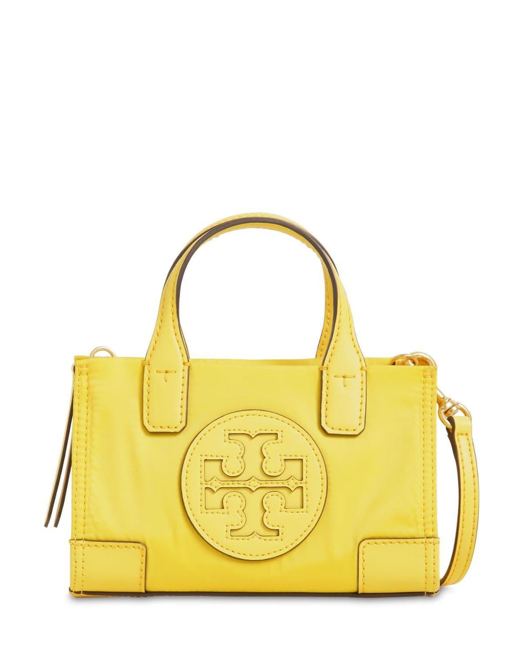 Tory Burch Ella Micro Nylon Tote Bag in Yellow | Lyst