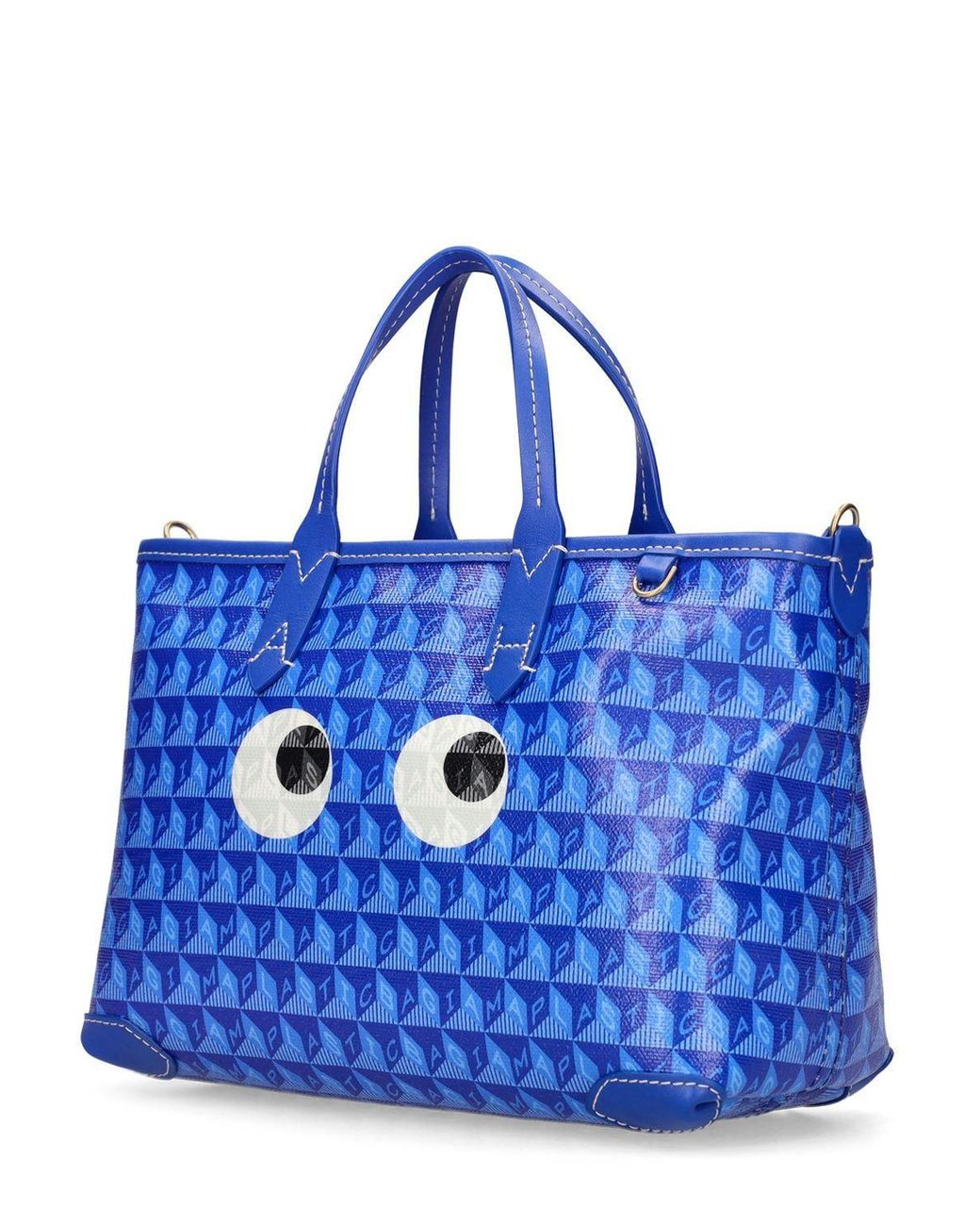 Anya Hindmarch Xs I Am A Plastic Bag Eyes Tote Bag in Blue | Lyst
