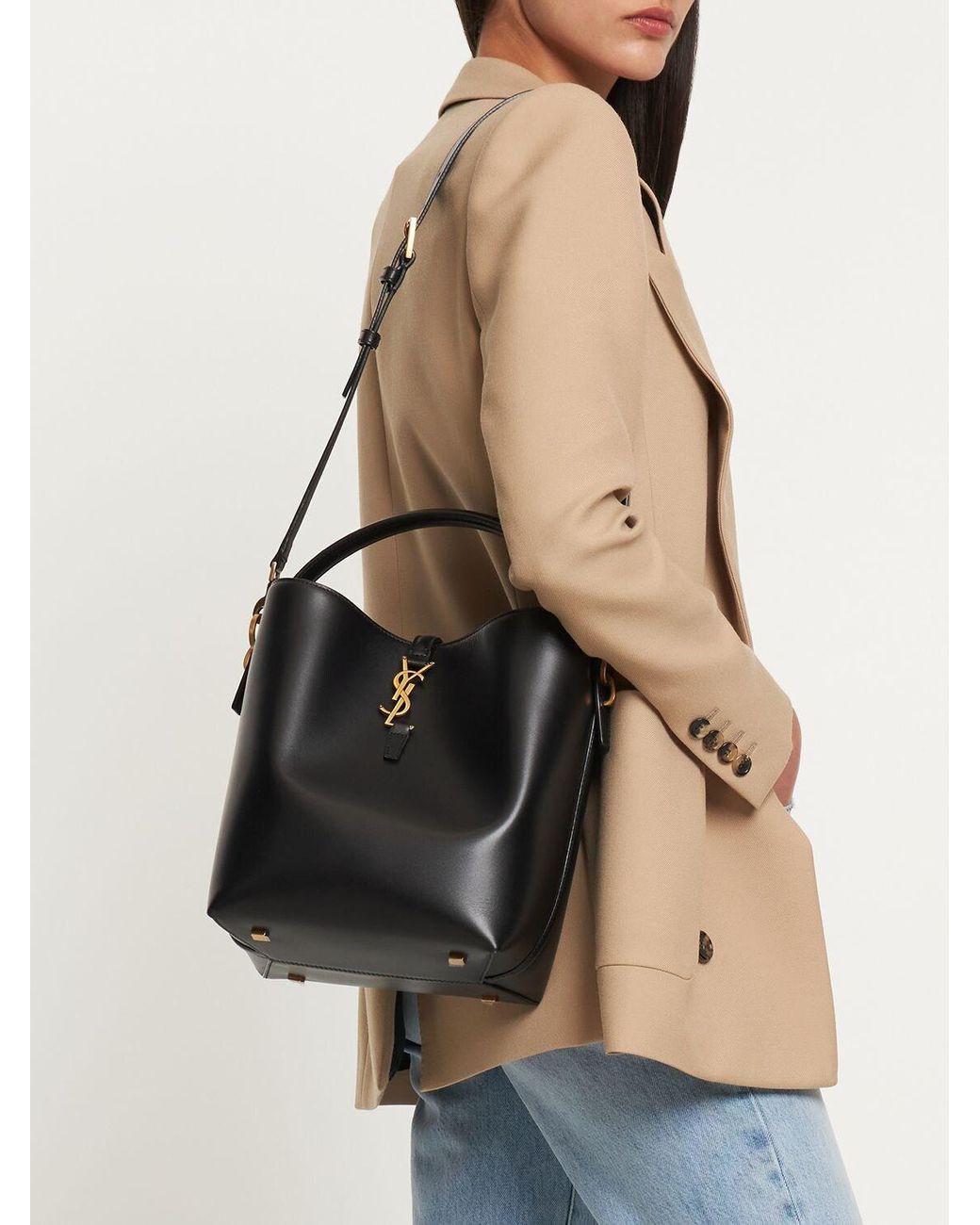 Le 37 leather bucket bag, Saint Laurent in 2023