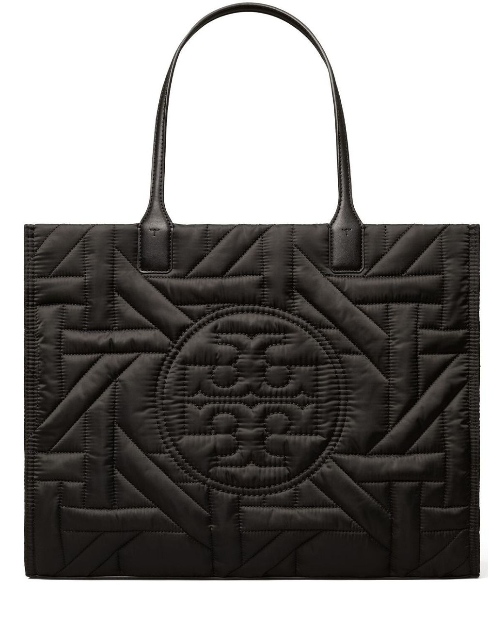 Tory Burch Ella Basketweave Tote Bag in Black Lyst Canada