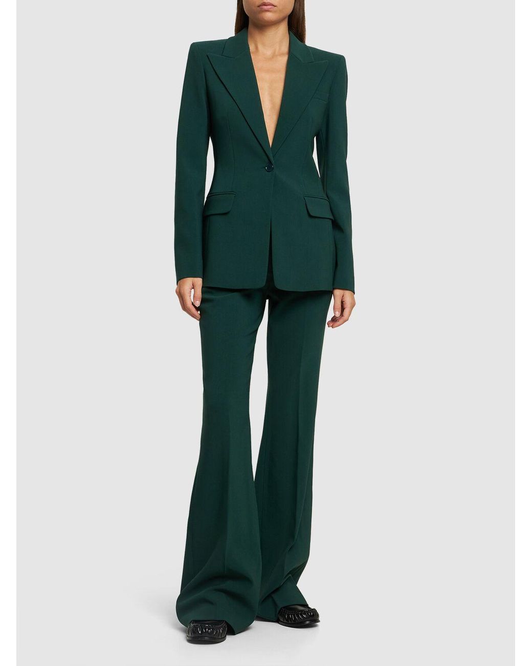 Georgina Single Breast Wool Crepe Jacket
