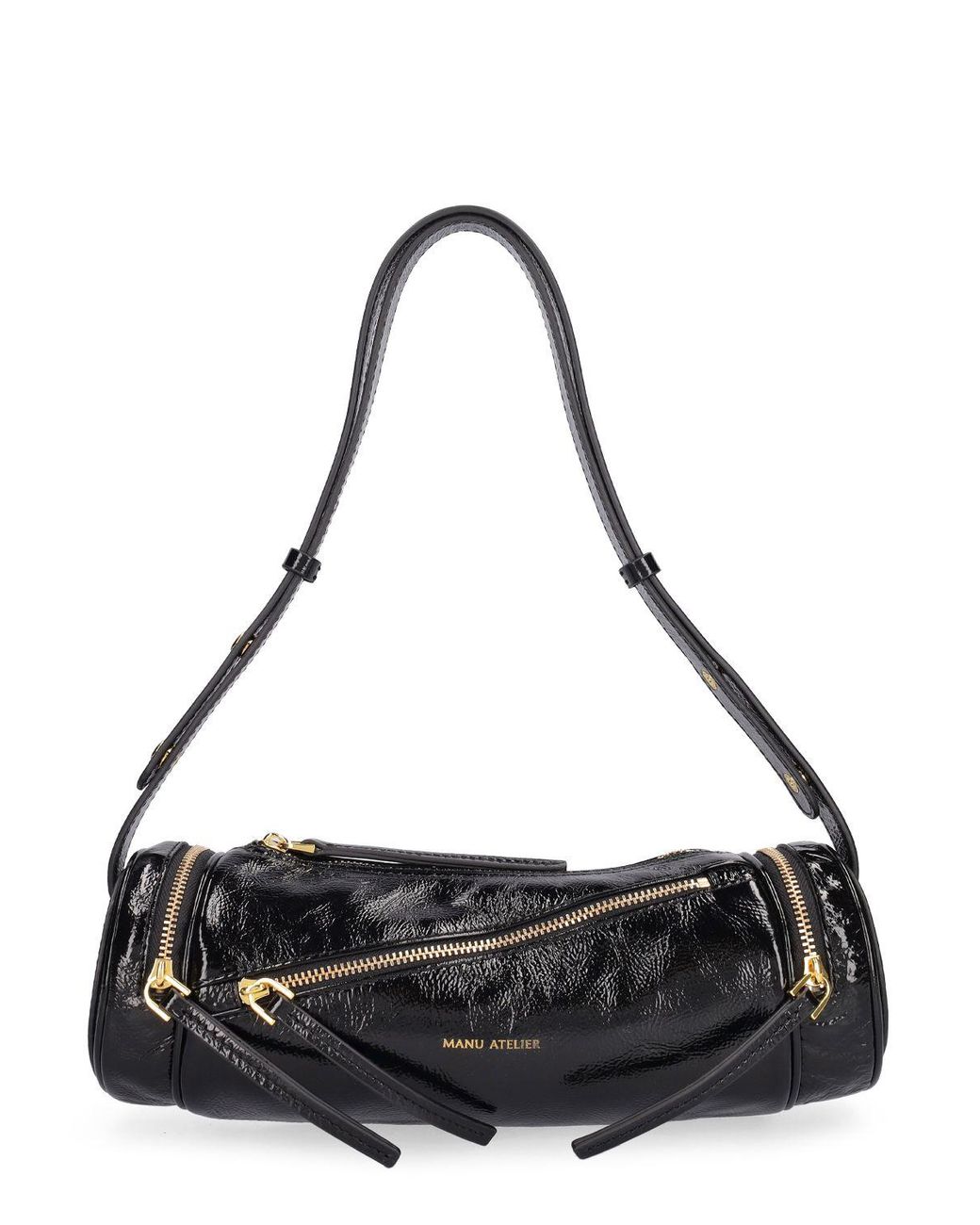 Multi Zip Cylinder 23 Suede Shoulder Bag