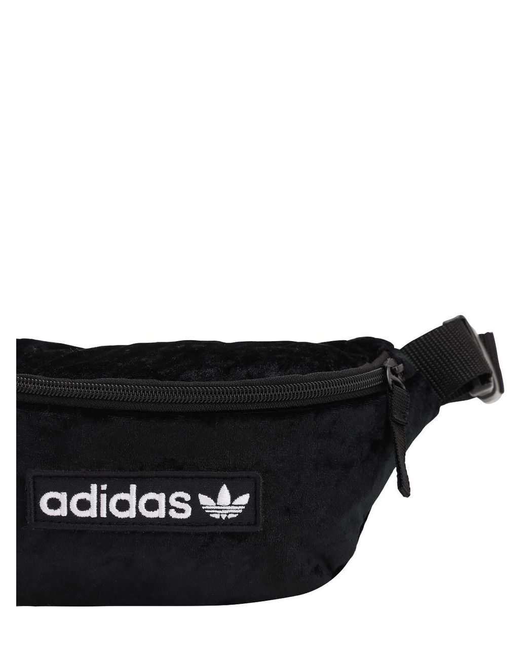 adidas Originals Velvet Belt Bag in Black | Lyst