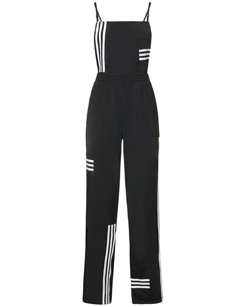 adidas Originals Striped Jumpsuit in Black | Lyst