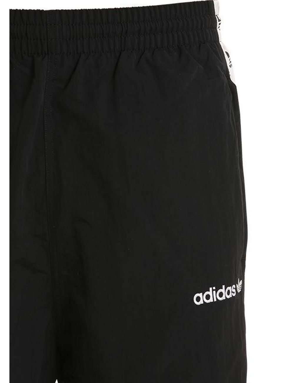 adidas Originals Trefoil Side Band Track Pants in Black for