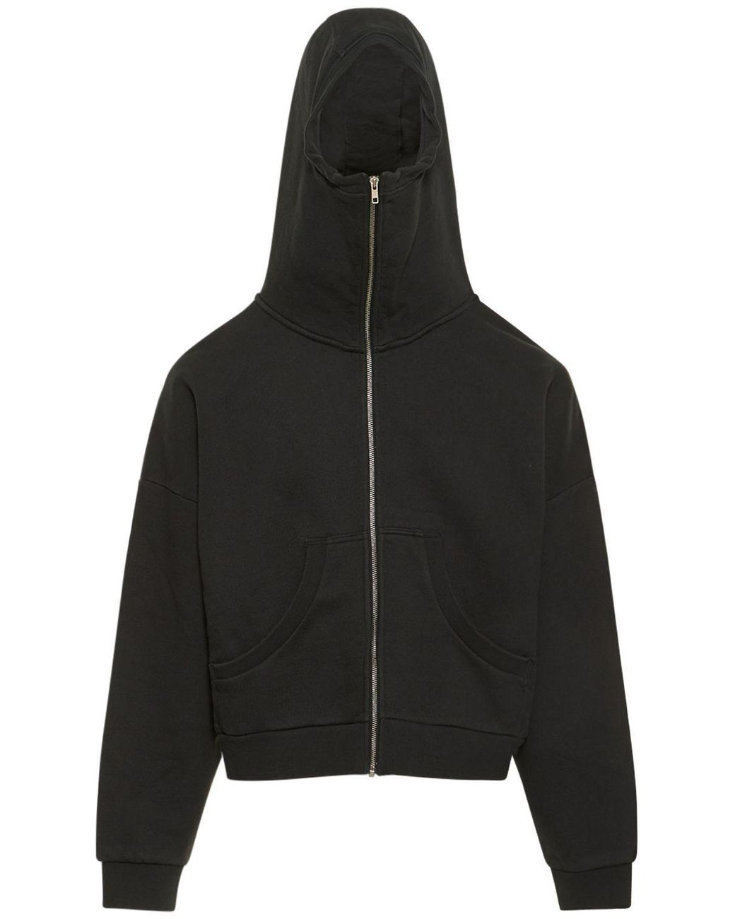 Entire studios Washed Cotton Fullzip Hoodie in Black for Men Lyst