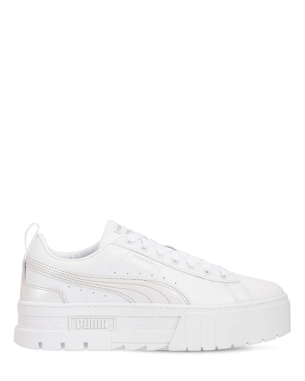 PUMA Mayze Glow Platform Sneakers in White | Lyst