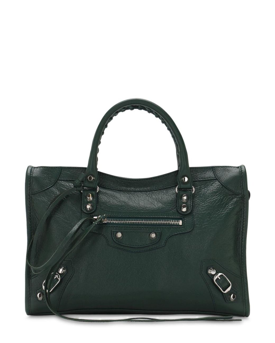 Balenciaga Sm Classic City Leather Top Handle Bag in Forest Green ...