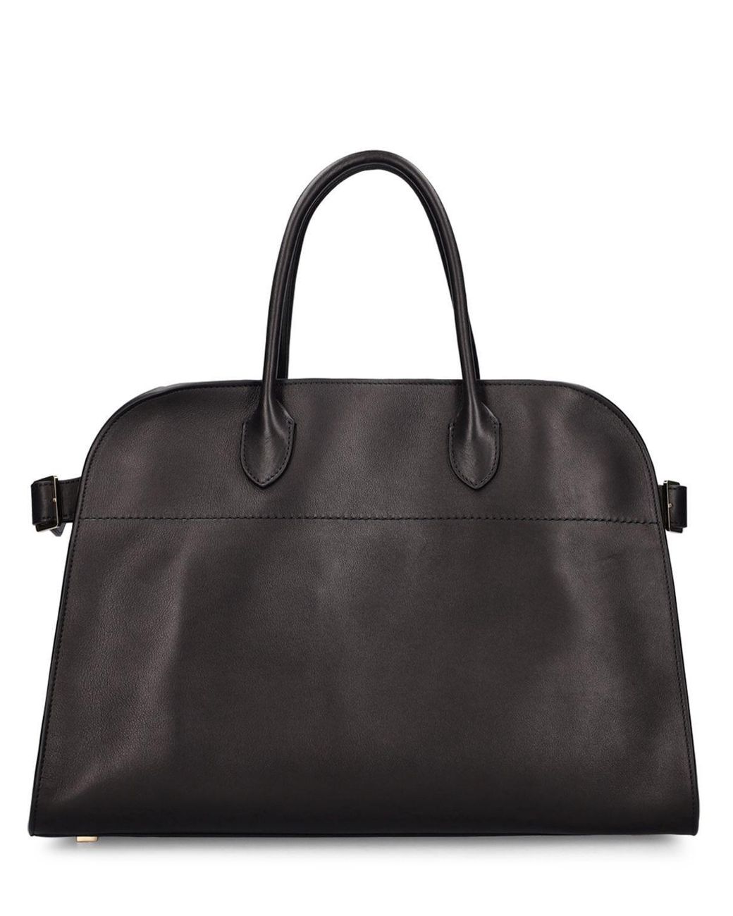 The Row Margaux 15 Leather Top Handle Bag in Black | Lyst