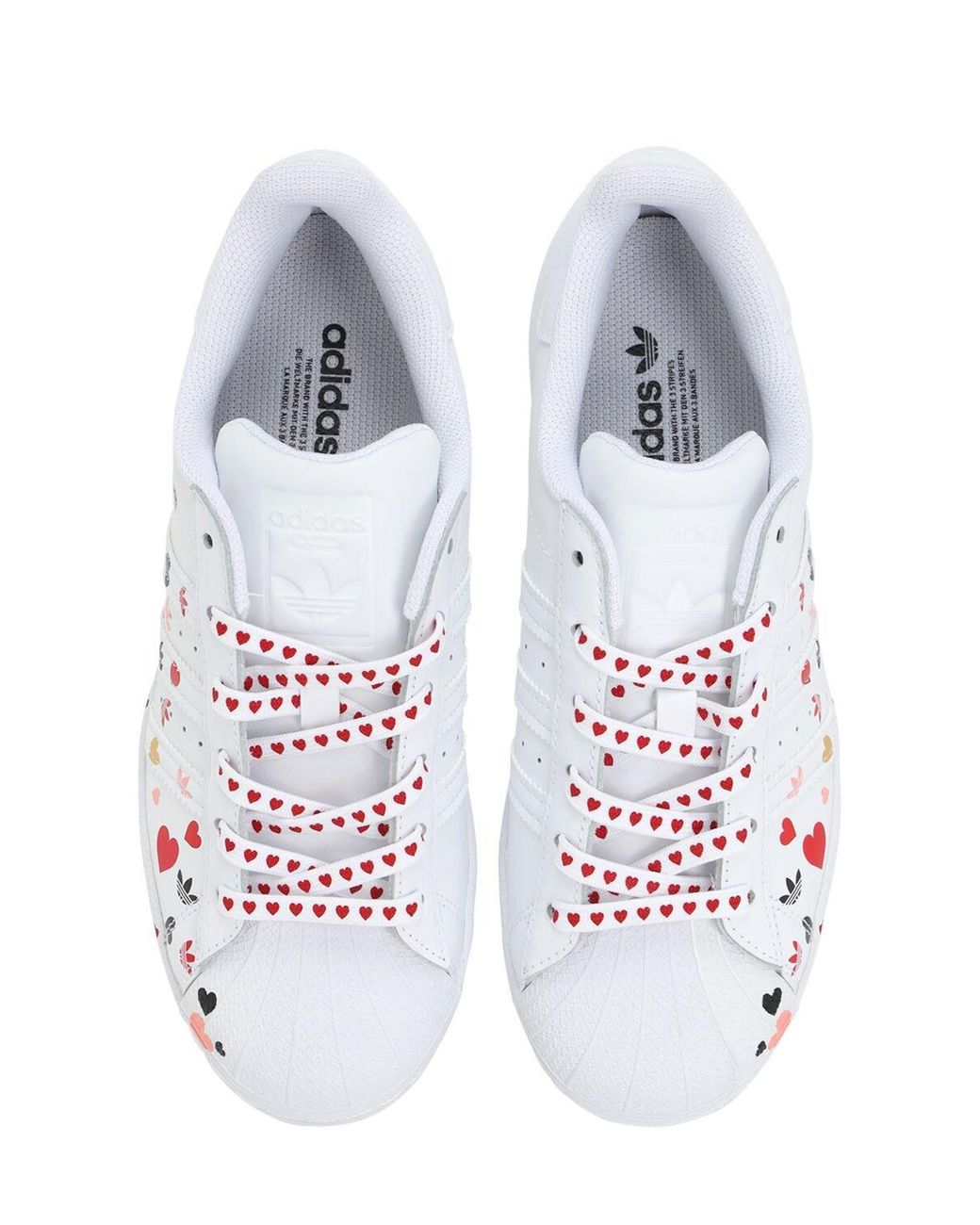 Simplicity Conjugate appease adidas Originals – Superstar – e Sneaker mit Herz-Muster in Weiß | Lyst DE