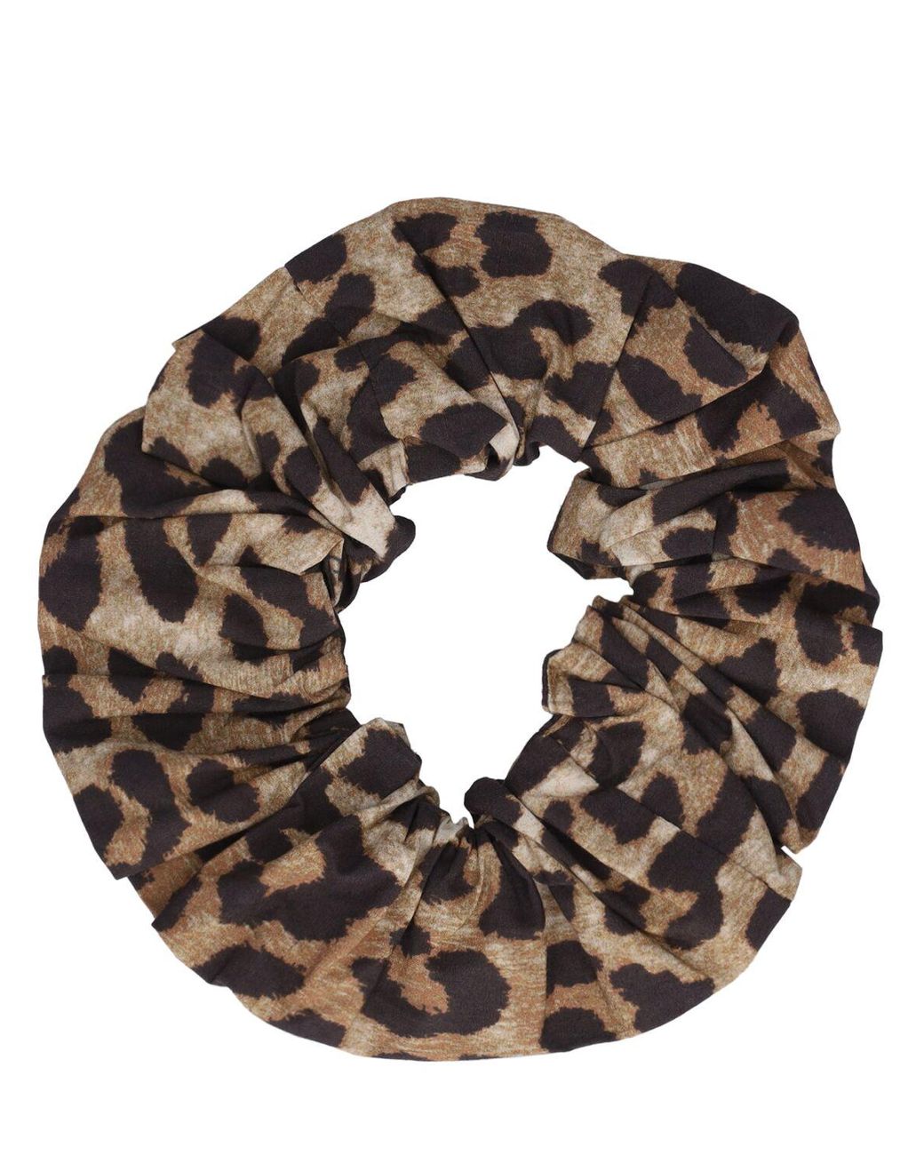 ヘアアクセサリー GANNI Printed Cotton Scrunchie Leopard Leopard Cotton Scrunchie | GANNI US