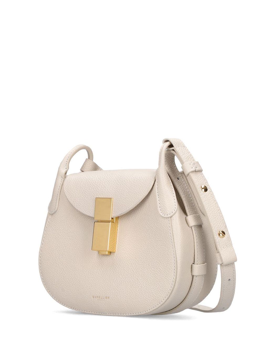 DeMellier Mini Lausanne Grain Leather Shoulder Bag in Natural | Lyst