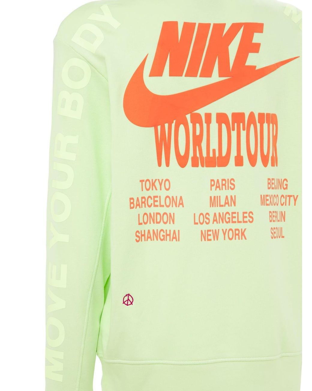 Nike World Tour Sweatshirt Hoodie in Yellow for Men | Lyst Canada