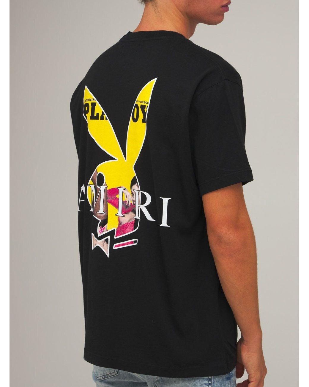 Amiri Playboy Cover Cotton Jersey T-shirt in Black for Men