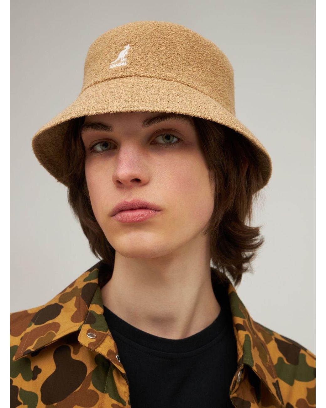 Kangol Bermuda Bucket Hat in Beige 