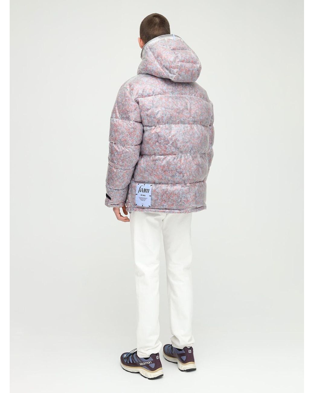 McQ Foam Cashmere Puffer Jacket in Pink 
