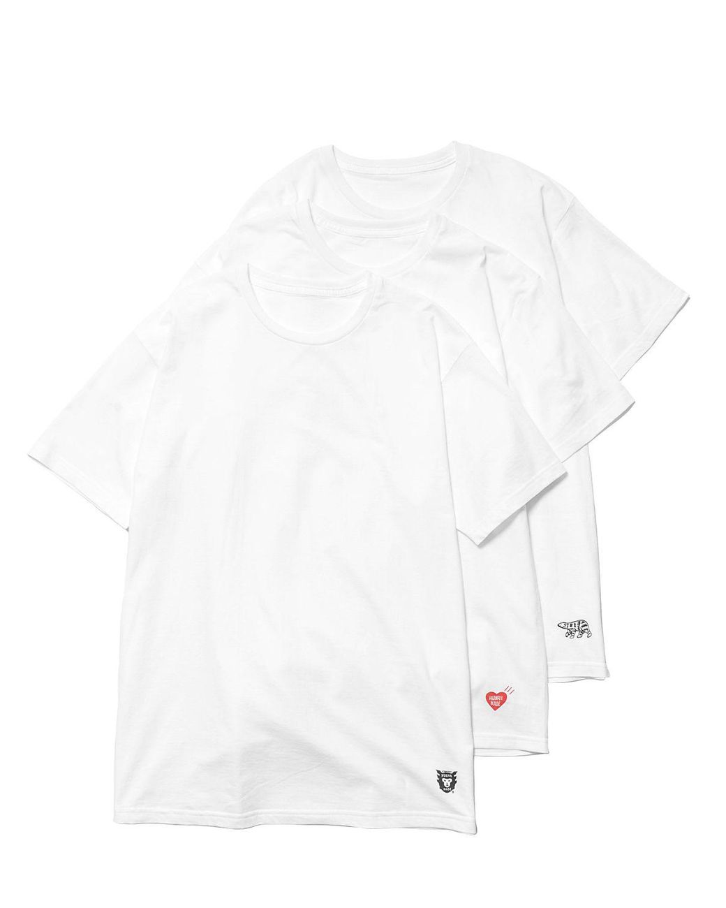 Human Made 3 Pack Cotton T-shirt in White for Men | Lyst