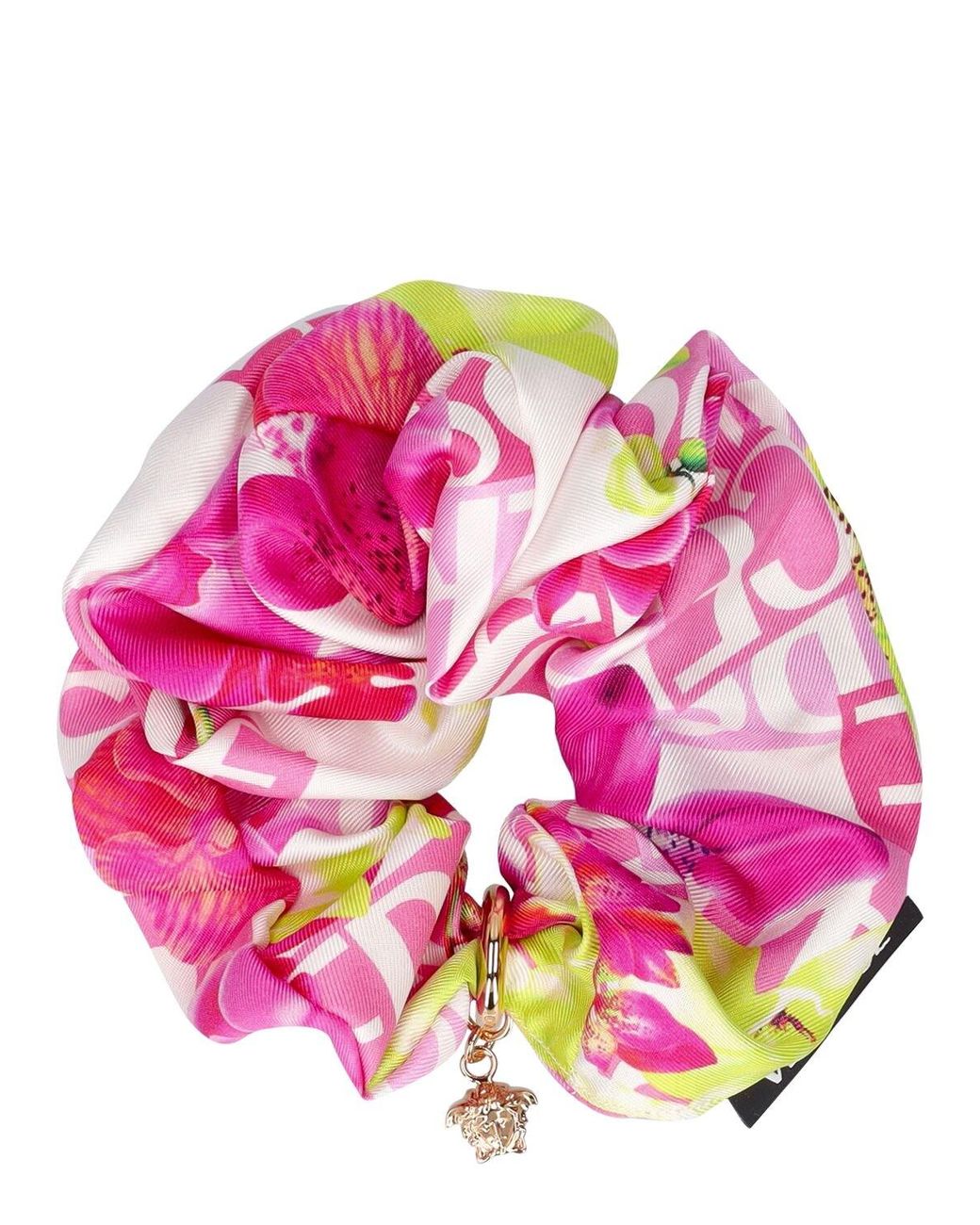 Tresor De La Mer Printed Silk Twill Scrunchie in Multicoloured