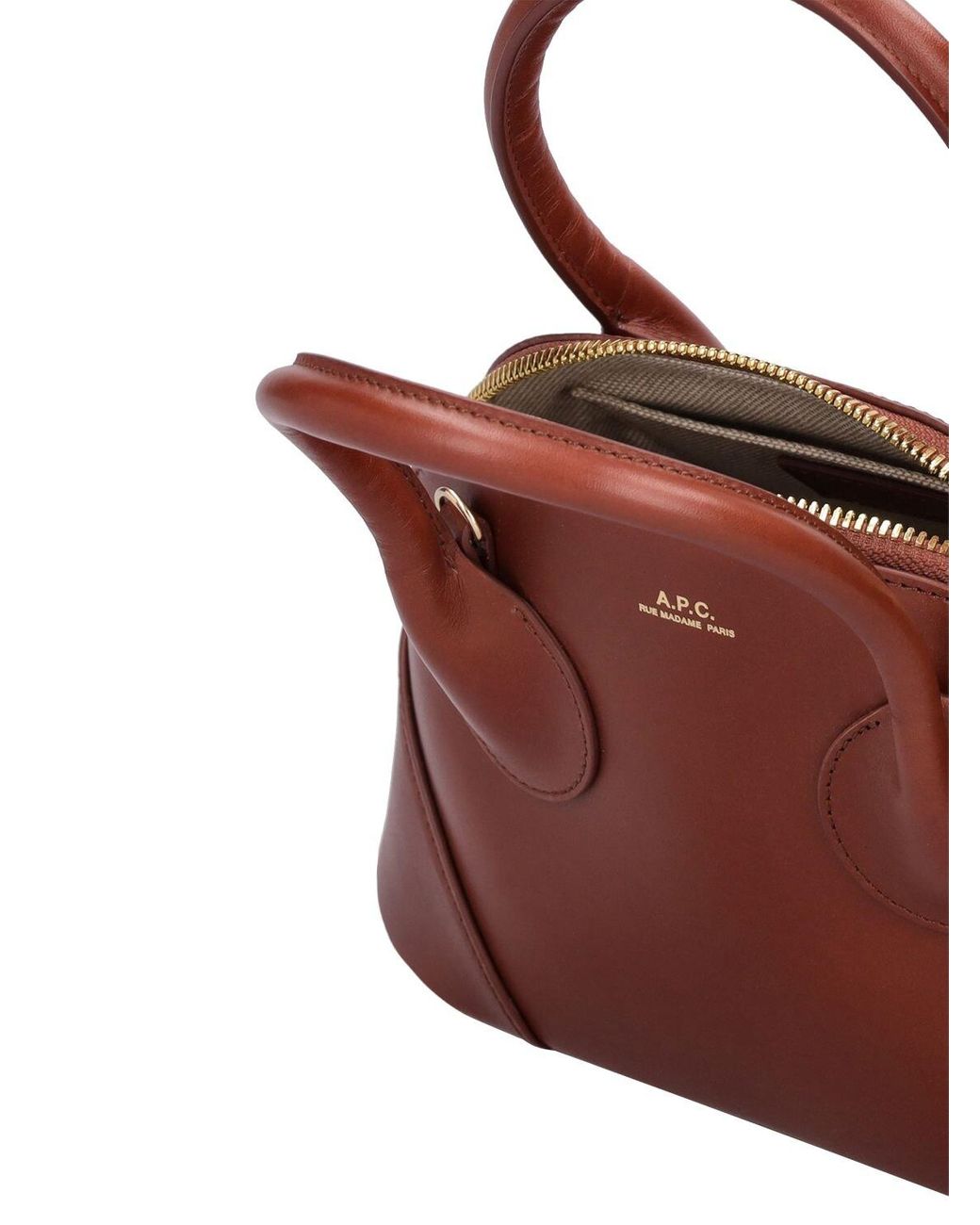 A.P.C. Handtasche Aus Glattleder emma in Braun Lyst DE