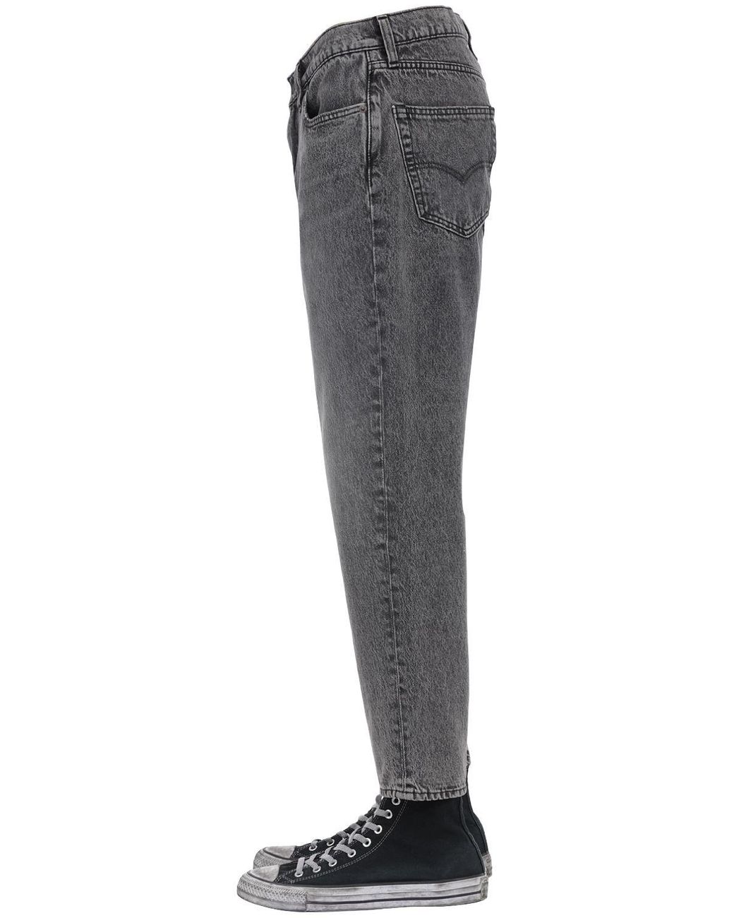 Levi's 562 Loose Taper Adjustable Denim Jeans in Black for Men | Lyst