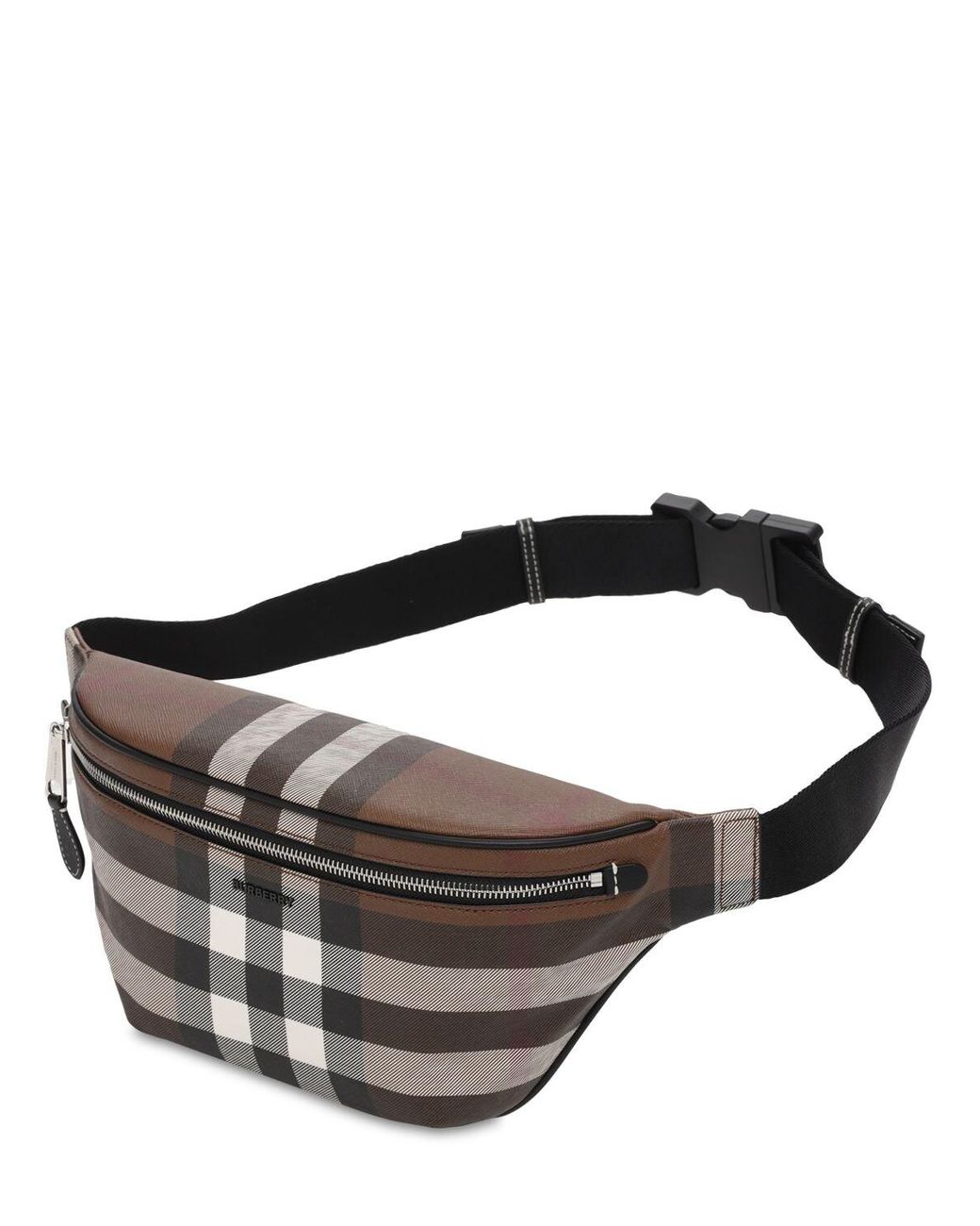 BURBERRY Brown Check-Print Belt Bag