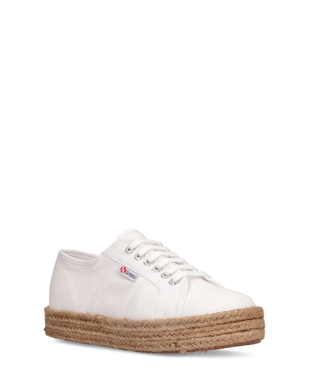Superga 30mm Classic Rope Platform Sneakers in White Lyst