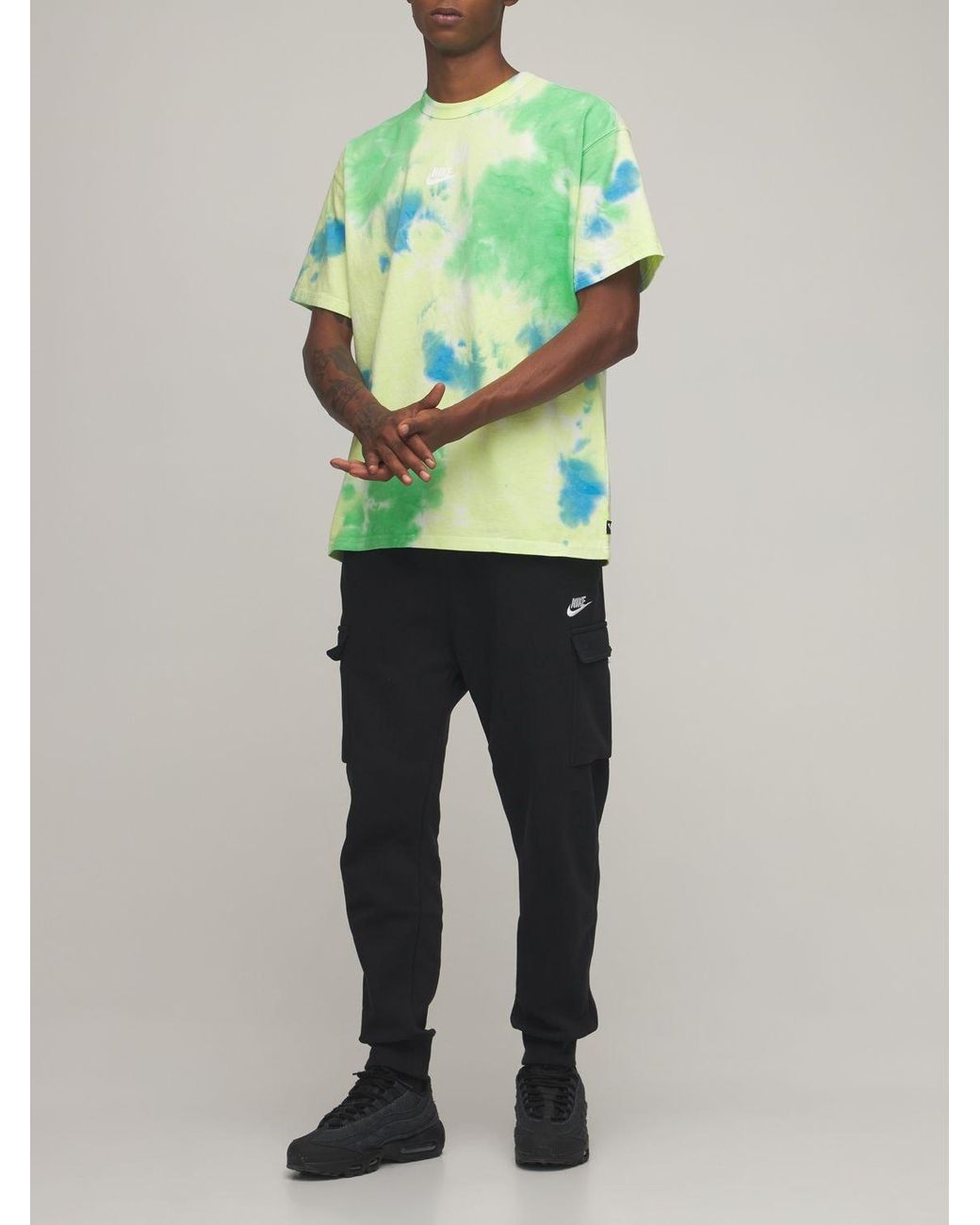 Nike Essential Tie-dye T-shirt in Green for Men