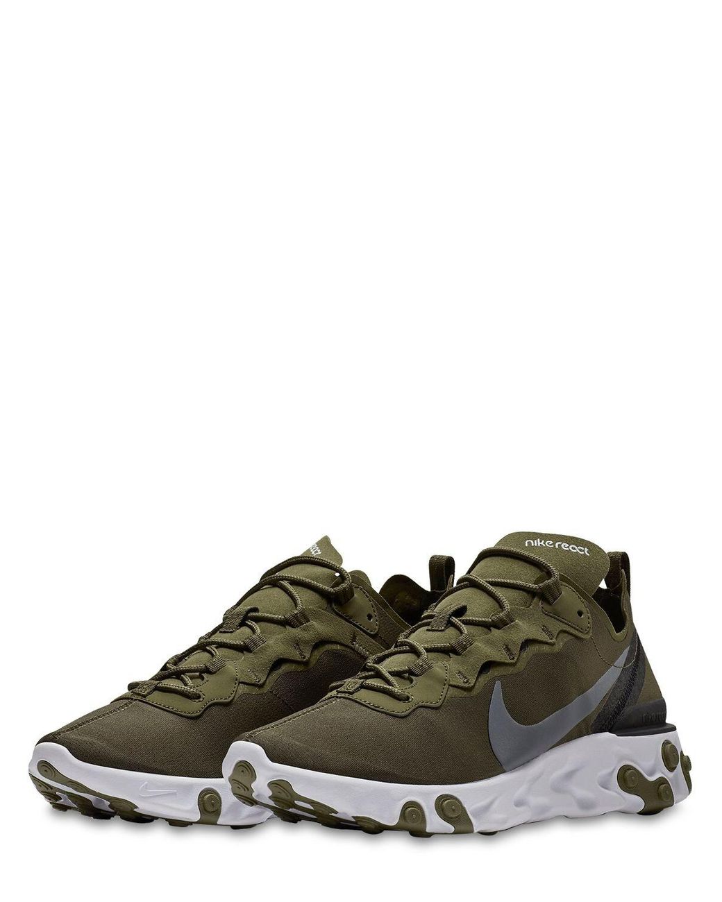 Nike React Element 55 Sneakers in Olive Green (Green) | Lyst