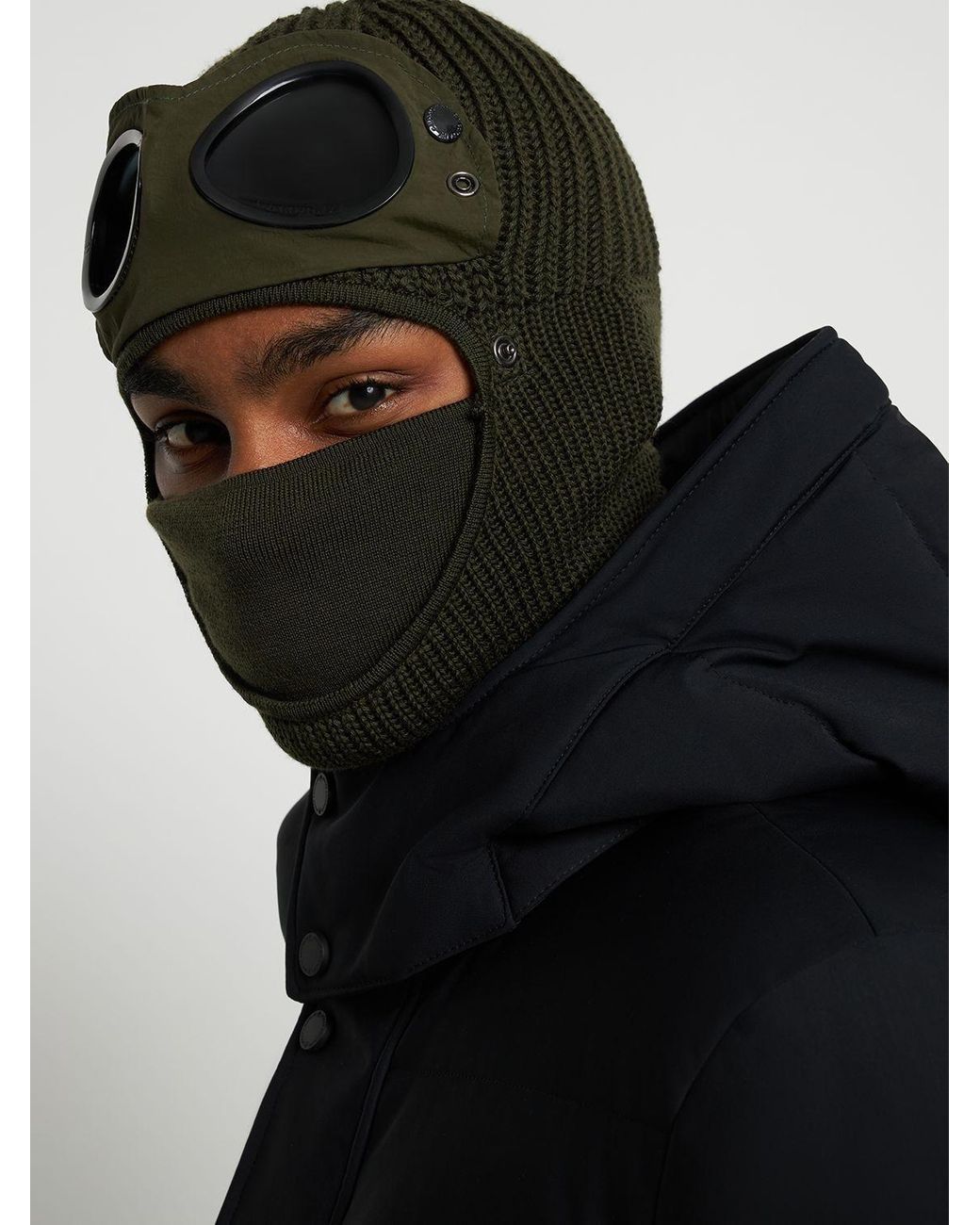 C.P. Company Wool Balaclava W/ Goggles in Gray for Men | Lyst