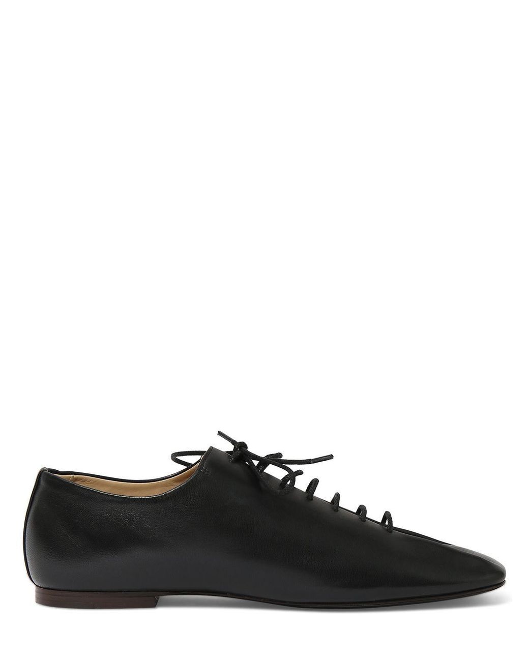 Lemaire 10mm Souris Leather Lace-up Shoes in Black | Lyst