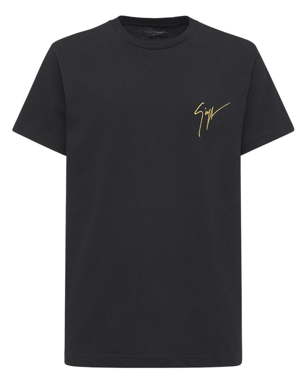 Giuseppe Zanotti Signature Embro Cotton Jersey T-shirt in Black for Men ...