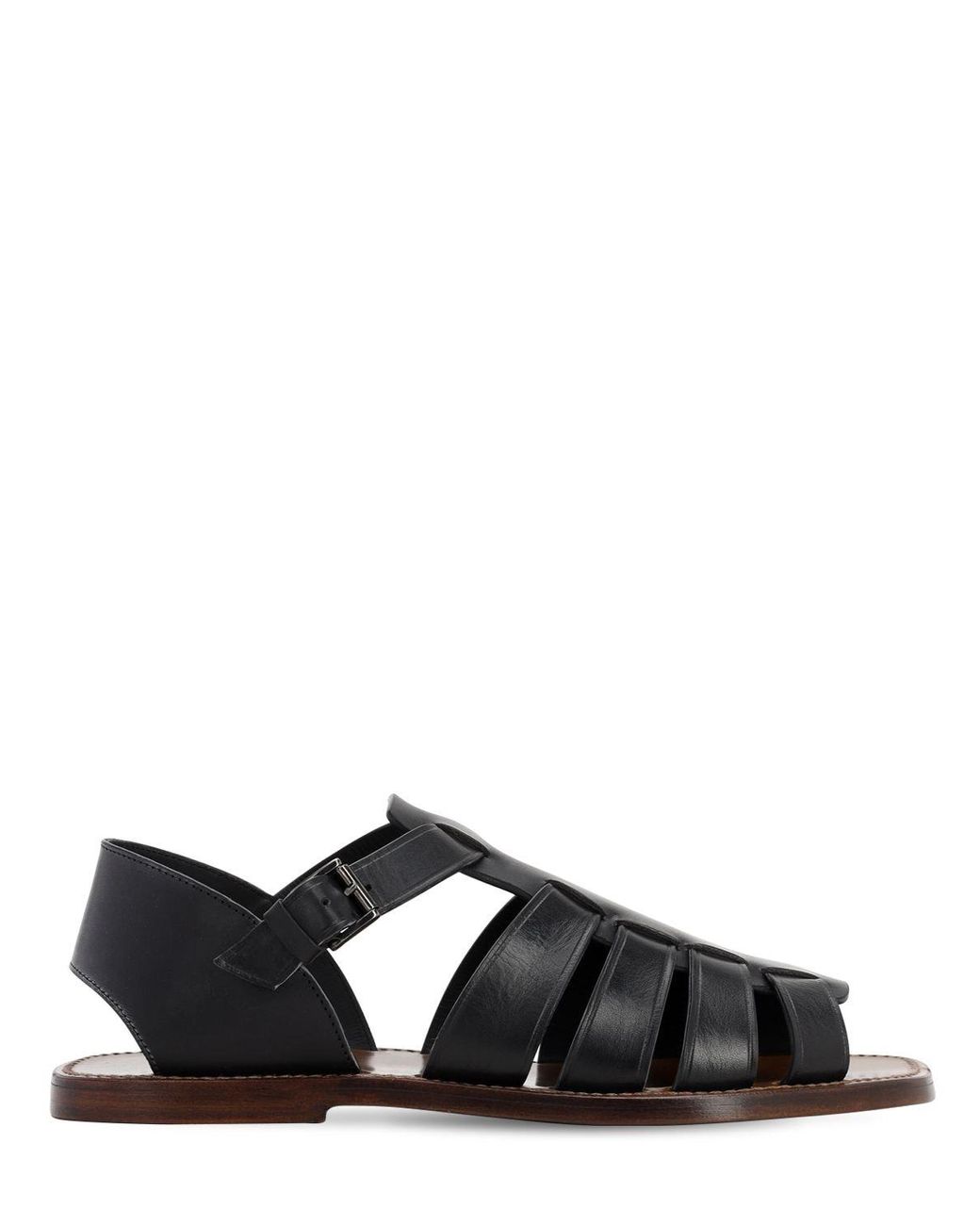 Silvano Sassetti 15mm Leather Sandals in Black for Men - Save 36% - Lyst