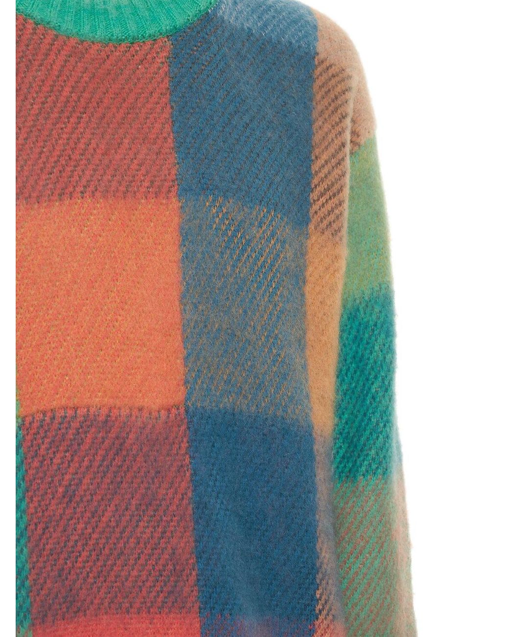 Sacai Plaid Knit Pullover for Men | Lyst